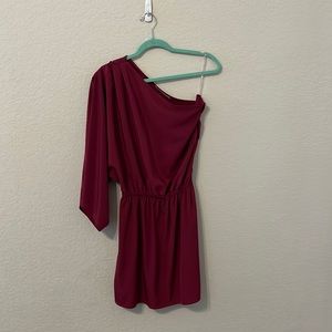 One shoulder very fun party dress.